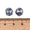 Electroplate Transparent Round Glass Beads GL-CBA6A73-HR03-3