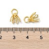 Flower Rack Plating Brass Filigree Bead Cap Bails KK-L102-27G-3