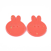 2-Hole Bunny Cellulose Acetate(Resin) Buttons BUTT-S023-09E-2