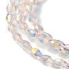 Transparent Electroplate Glass Beads Strands GLAA-K064-04A-AB02-3