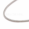 Rhodium Plated 925 Sterling Silver Wheat Chains Necklace for Women X-STER-I021-04P-3