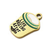 304 Stainless Steel Enamel Pendants STAS-I336-01G-03-2