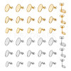36Pcs 6 Styles 201 Stainless Steel Stud Earring Findings with Hole EJEW-UN0002-41-1