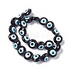 Handmade Evil Eye Lampwork Beads Strands LAMP-G157-01-4