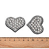 Heart Hotfix Glass Rhinestone with Cloth Patches PATC-T002-02A-3