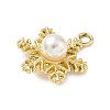 Christmas Alloy with Plastic Imitation Pearl Pendants FIND-Z101-02G-2