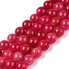 Dyed Natural White Jade Beads Strands G-T138-8mm-210-36-4