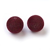 Flocky Acrylic Beads OACR-I001-12mm-L09-2