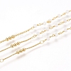 Brass Handmade Beaded Chain CHC-G011-10G-02-2