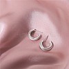 SHEGRACE Semicircular 925 Sterling Silver Stud Earrings JE891A-3