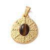 Natural Tiger Eye Pendants STAS-C120-11G-05-1