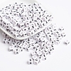 Acrylic Horizontal Hole Letter Beads X-PL37C9308-X-1