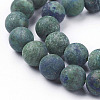 Natural Chrysocolla and Lapis Lazuli Beads Strands G-P430-01-C-3