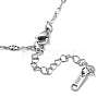 Non-Tarnish 304 Stainless Steel Textured Dapped Chain Necklace NJEW-D045-02P-3