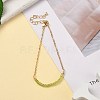 May Birthstone Natural Peridot Beaded Bracelets BJEW-JB06092-05-5