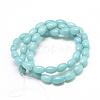 Dyed Natural Aquamarine Beads Strands G-T031-6x9mm-12-2