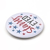 Independence Day Flat Round Tinplate Badge Pins JEWB-G021-01B-3