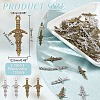 100Pcs 2 Colors Tibetan Style Alloy Pendants FIND-AR0004-46-2