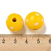 Printed Wood European Beads WOOD-G022-18K-3