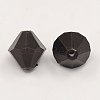 Faceted Bicone Transparent Acrylic Beads DBB10MM10-2