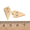 Brass Micro Pave Clear Cubic Zirconia Pendants KK-A280-15G-3