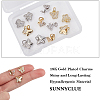 SUNNYCLUE 12Pcs 3 Style Brass Micro Pave Clear Cubic Zirconia Pendant KK-SC0002-83-3