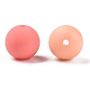 Rubberized Style Imitated Silicone Acrylic Beads MACR-T048-01B-17-2