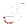 Natural Red Agate Chips Beaded Jewelry Set SJEW-JS01231-04-4