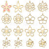 16Pcs 8 Styles 201 Stainless Steel Pendants STAS-WR0001-40-1