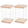 Assembled Transparent Acrylic and Wood Display Boxes AJEW-WH0324-30-1
