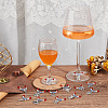 20Pcs 20 Style Cowboy Theme Alloy Wine Glass Charms with Glass Beads AJEW-BC0003-77-6