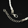 Trendy Braided Imitation Leather Necklace Making NJEW-S105-003-2