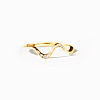 Wave Shaped 925 Sterling Silver Micro Pave Clear Cubic Zirconia Finger Rings FS-WG6021D-06-1