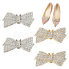 ARRICRAFT 4Pcs 2 Colors Bowknot Crystal Glass Rhinestone Shoe Decoration FIND-AR0004-55-1