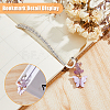 4Pcs 4 Style Acrylic Butterfly Pendant Bookmarks with Natural Gemstone Chips AJEW-PH01475-4
