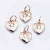 Brass Micro Pave Cubic Zirconia Charms RB-I078-67-NR-2