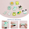 10Pcs 10 Styles Silicone Focal Beads SIL-CA0002-22-5