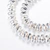 Electroplate Non-magnetic Synthetic Hematite Bead Strands G-Q465-15S-1