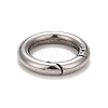 Non-Tarnish 304 Stainless Steel Spring Gate Rings X-STAS-M296-01P-A-2