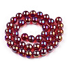 Electroplate Transparent Glass Beads Strands GLAA-T032-T4mm-AB20-2