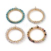 Natural Mixed Gemstone Pendants PALLOY-JF00590-1