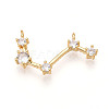 Brass Micro Pave Cubic Zirconia Pendants KK-N261-120F-G-1
