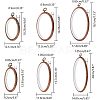 Rubber Imitation Wood/Plastic Cross Stitch Embroidered Frame DIY-NB0003-05-2