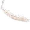Natural Pearl Beads Link Bracelet with 304 Stainless Steel Cable Chains for Women BJEW-JB08002-02-4