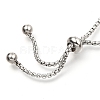 Adjustable 304 Stainless Steel Rhinestone Strass Chains Slider Bracelets BJEW-B008-01E-3