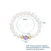 Natural Amethyst Gemstone Stretch Rings RJEW-JR00301-03-3