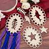 CHGCRAFT 3Pcs 3 Patterns Wood Embroidery Thread Plate FIND-CA0002-54-4