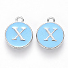 Platinum Plated Alloy Enamel Charms ENAM-S118-04X-P-1