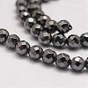 Grade AA Magnetic Synthetic Hematite Bead Strands G-P258-10-6mm-3