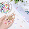 200Pcs Electroplate Opaque Acrylic Beads OACR-BM0001-01-3